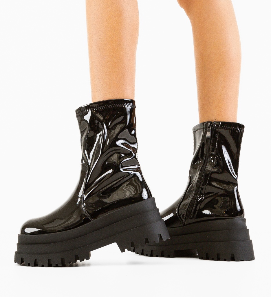 Ghete Dama Negre Elegante - Confort și Stil - imagine 2