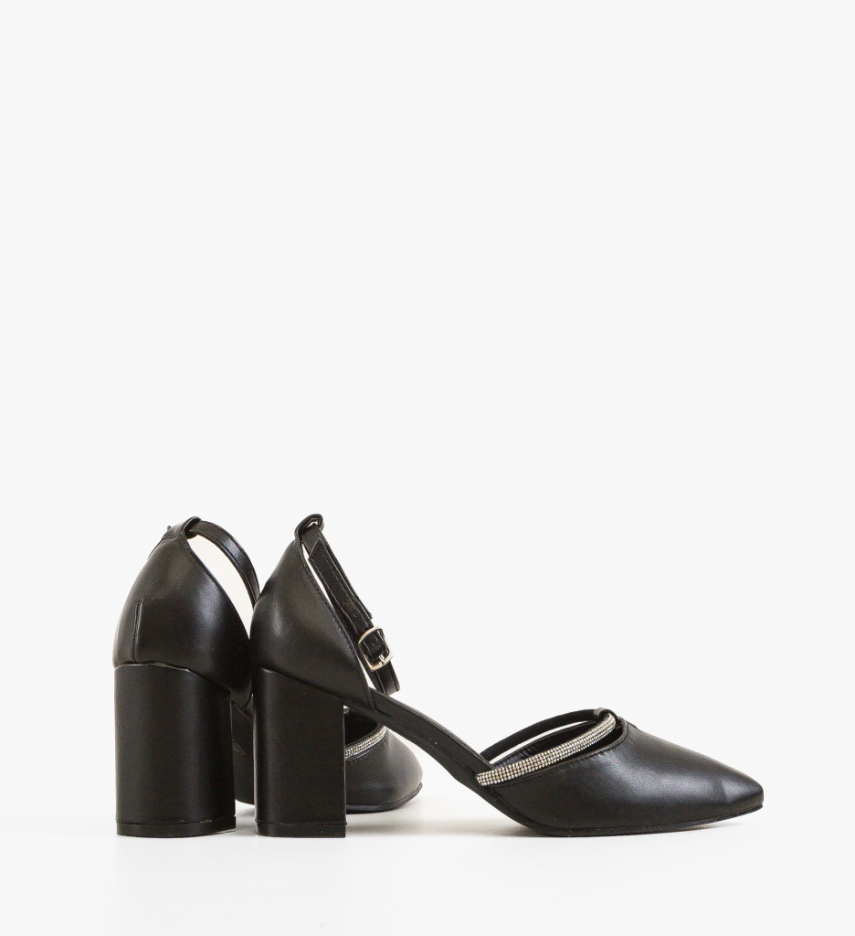 Pantofi cu Toc Eleganți Lynes Negri - imagine 3