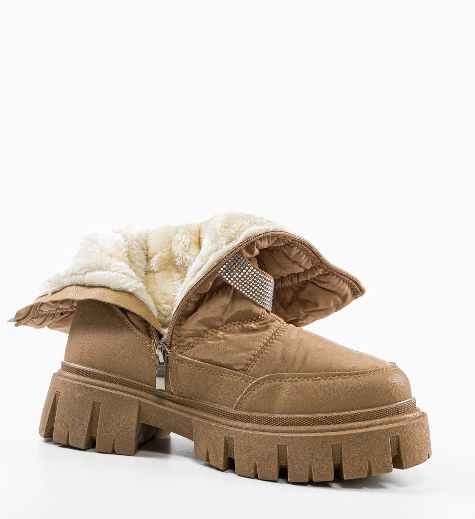 Ghete Dama Glama Khaki - Confort & Stil - imagine 8