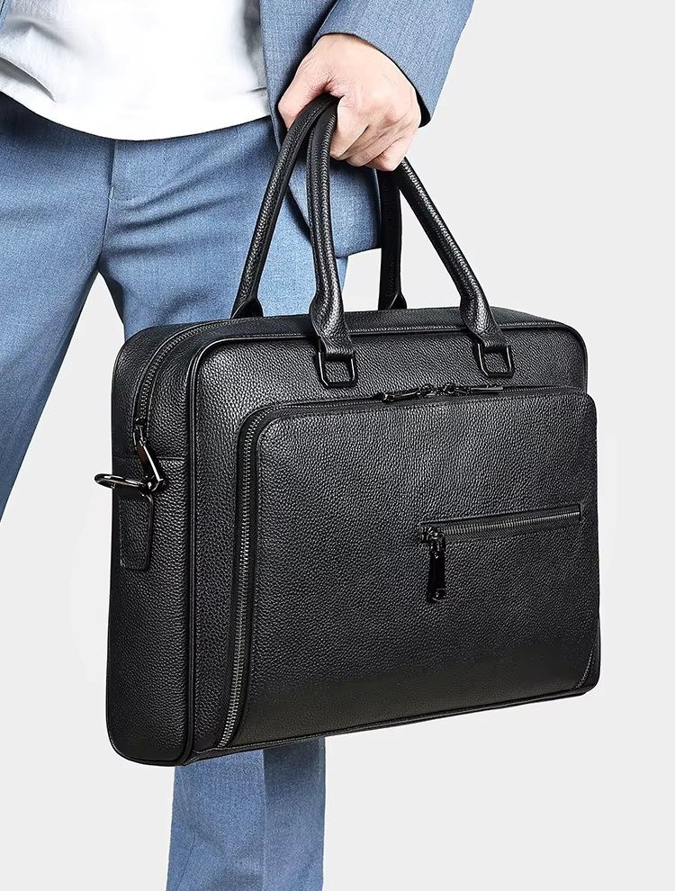 Servieta Barbati Eron GT3282 Piele Naturala Negru - imagine 3