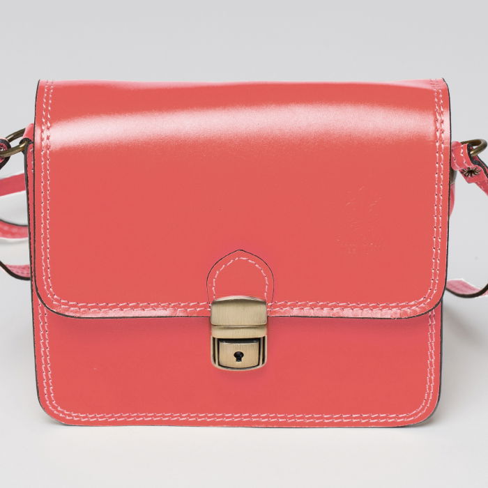 Geanta Crossbody Piele Shopika | Roz Eleganta