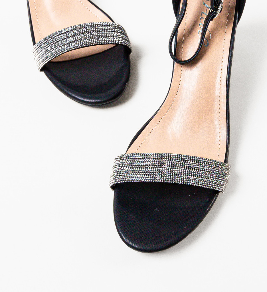 Sandale Dama Ward Negre Elegante - imagine 2