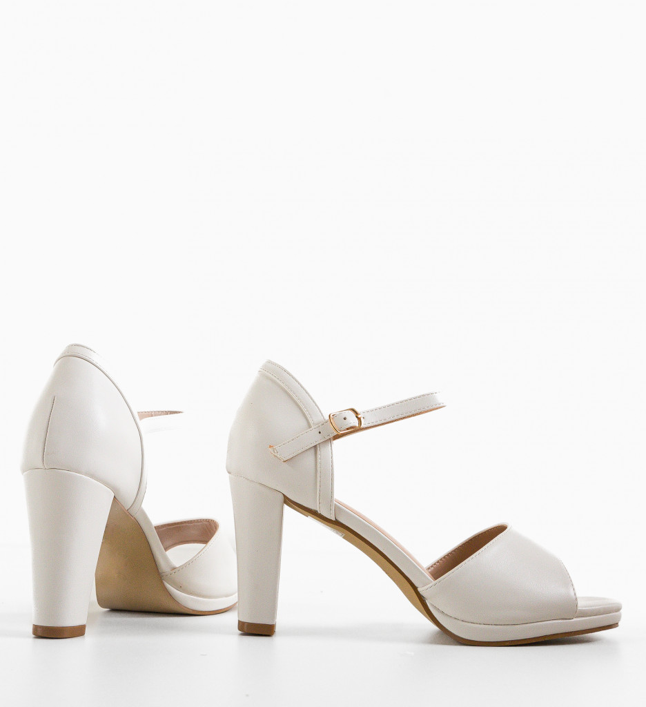 Sandale Dama Nalia Albe | Eleganță și Confort - imagine 5