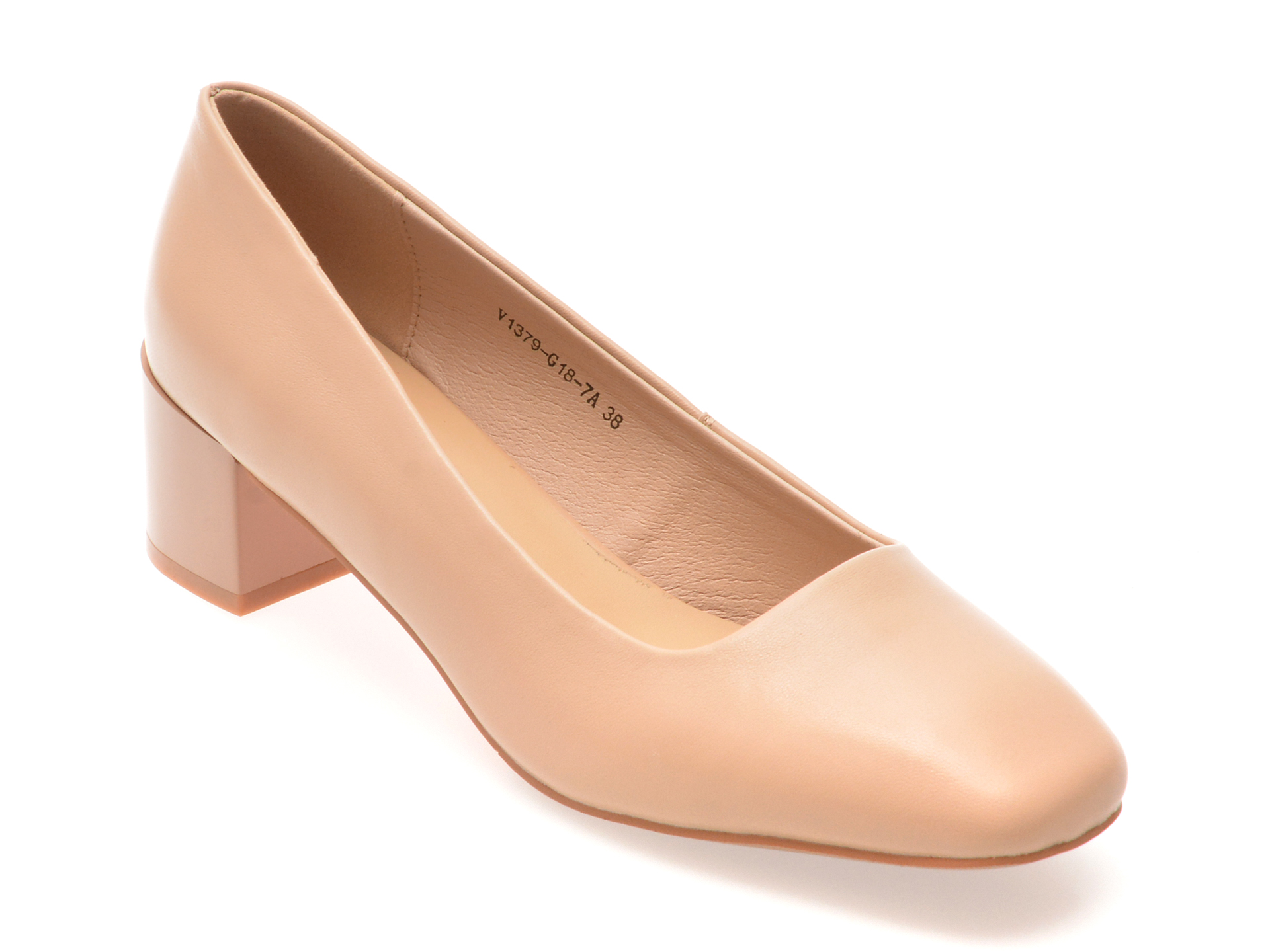 Pantofi Epica Nude din Piele Naturală