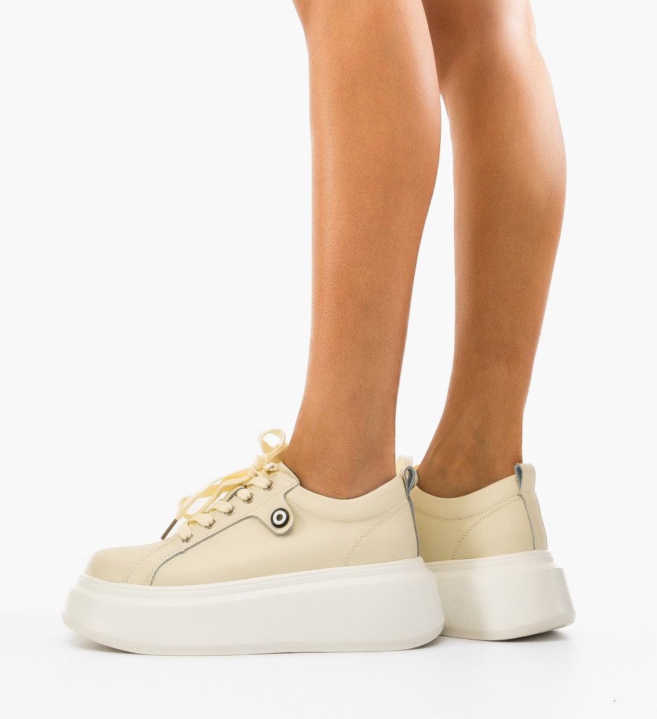 Pantofi Casual Nuandre Bej - Confort și Stil - imagine 2