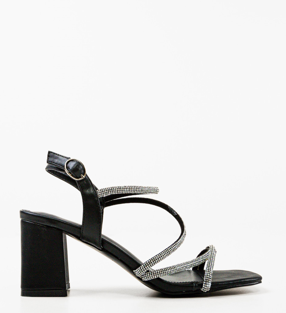 Sandale cu Toc Fiachra Negre - Eleganță Maximă - imagine 4