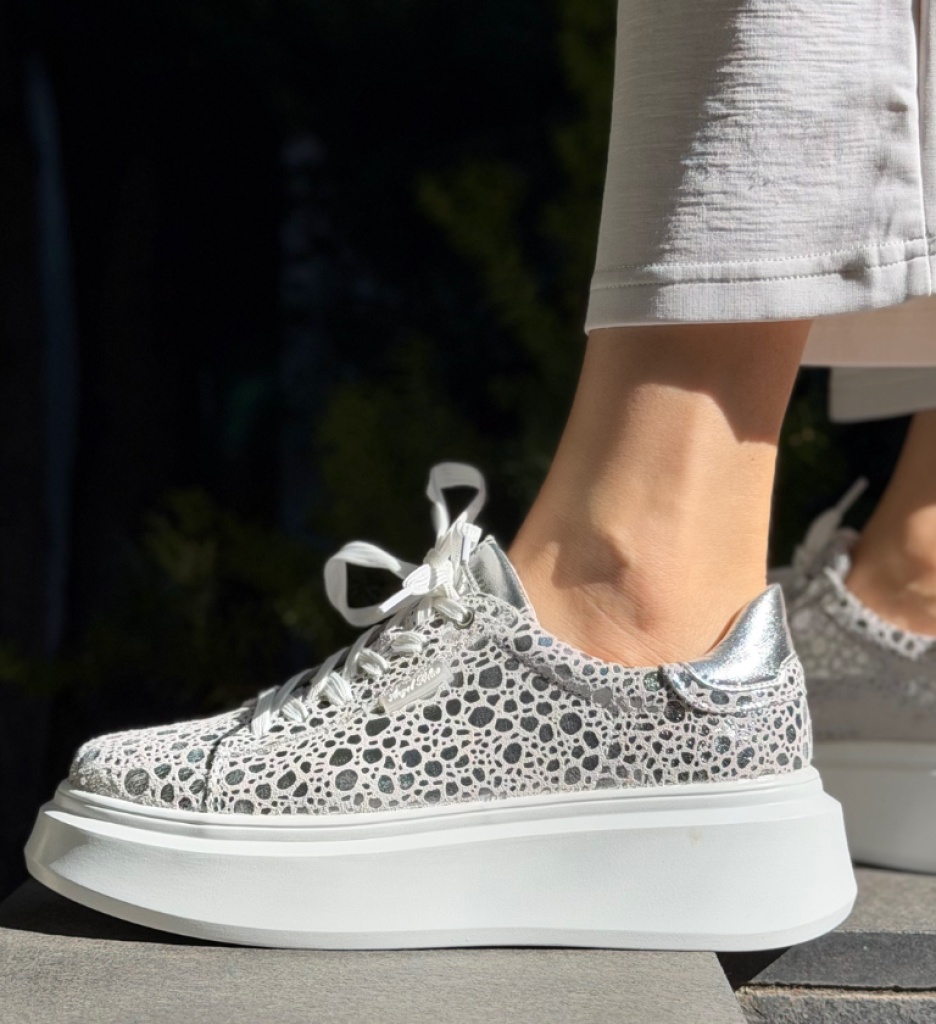 Pantofi Casual Ganey Argintii - Eleganță și Stil - imagine 3