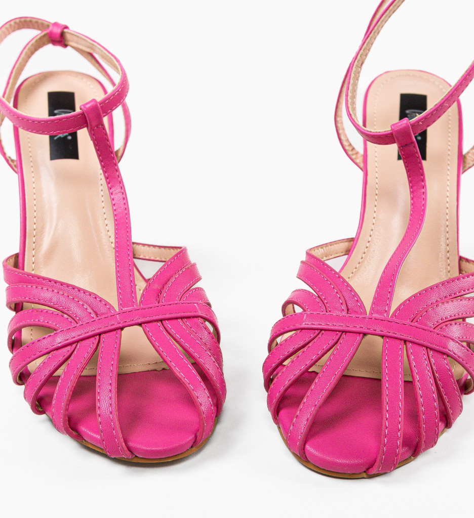 Sandale Toc Shila Fuchsia - Eleganță și Stil - imagine 5