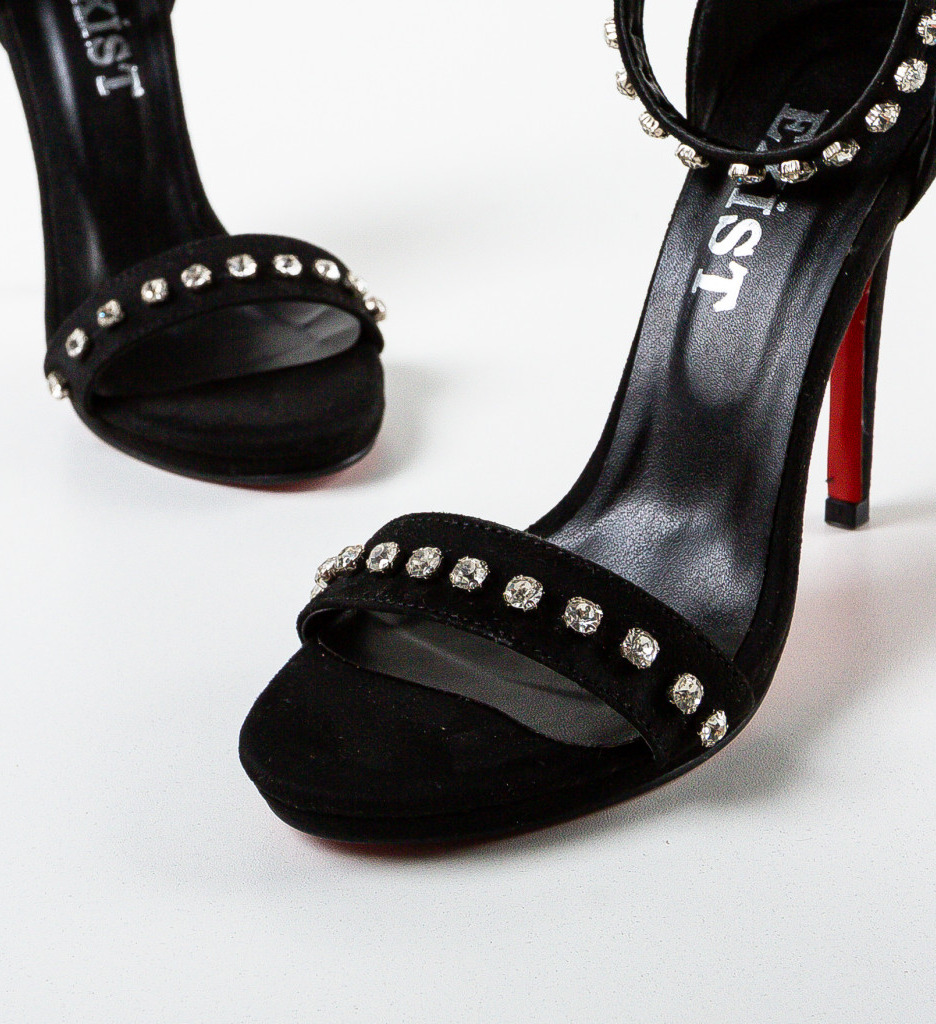 Sandale cu Toc Jamio Negre | Eleganță Maximă - imagine 6