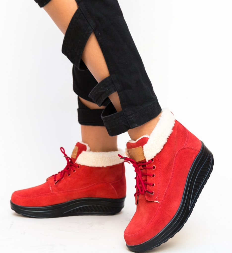 Pantofi Casual Rosii - Confort & Stil - imagine 3