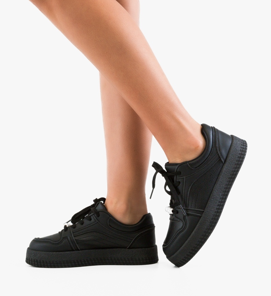 Sneakers Dama Tuly Negri | Confort și Stil Sport - imagine 4