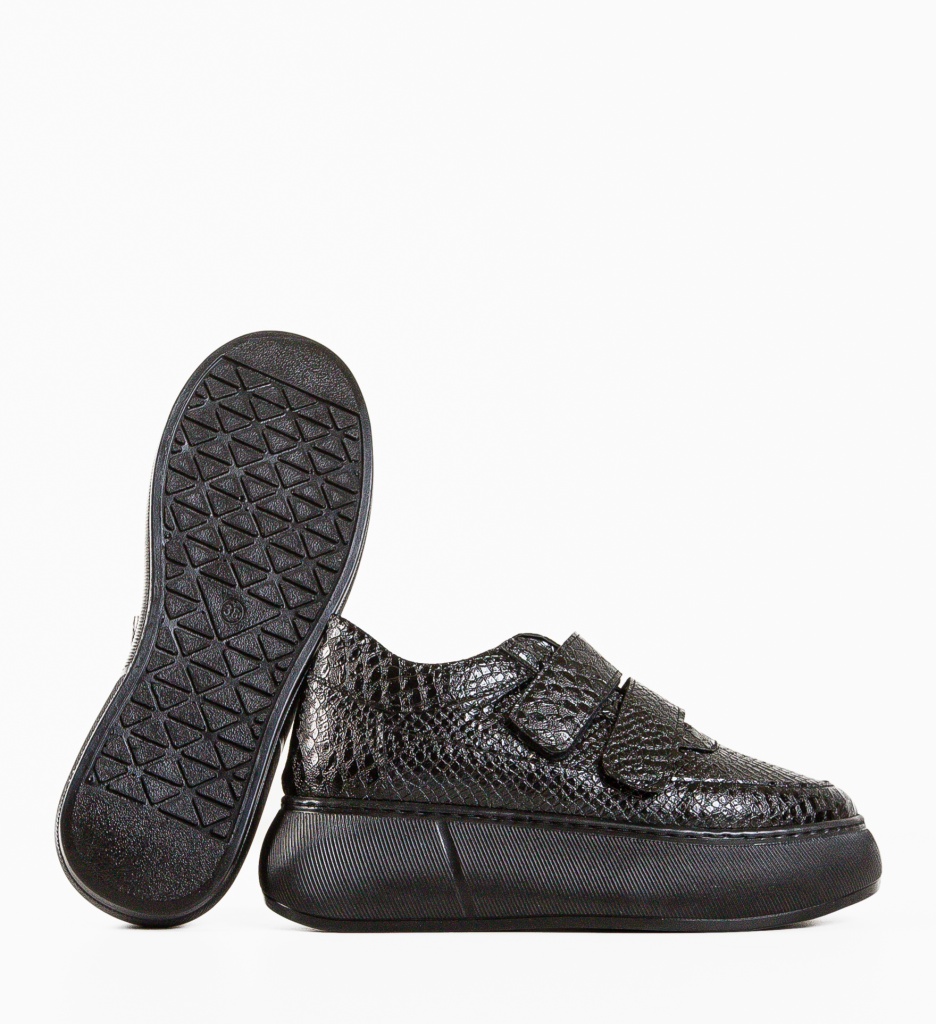 Pantofi Casual Mernera Negri - Confort Maxim - imagine 6