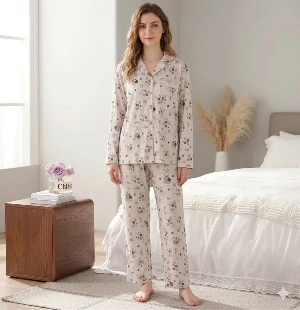 Pijama Dama Delis Warm Love 100% Bumbac - imagine 2