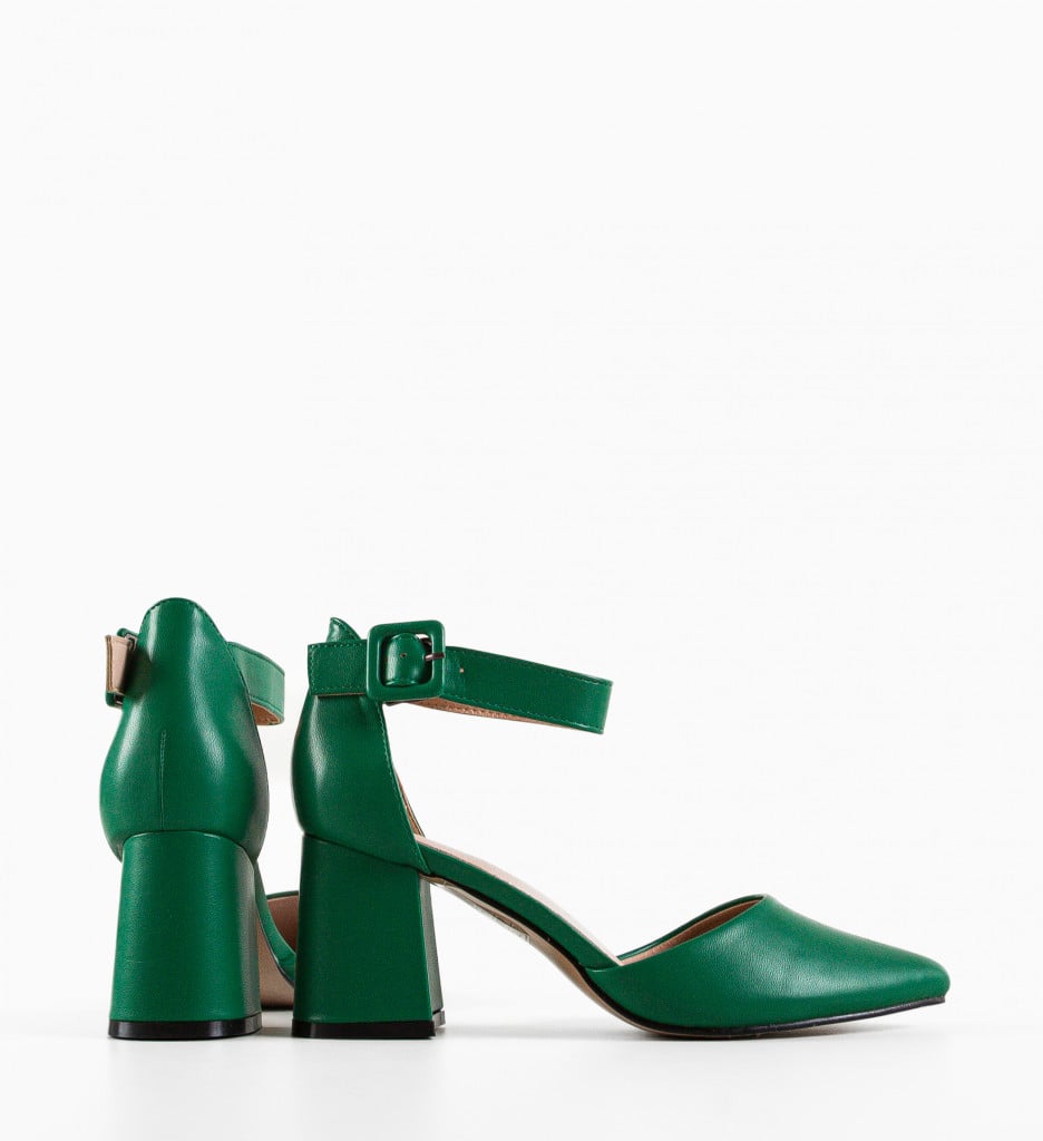 Pantofi Dama Avitus Verzi cu Toc Eleganți - imagine 9