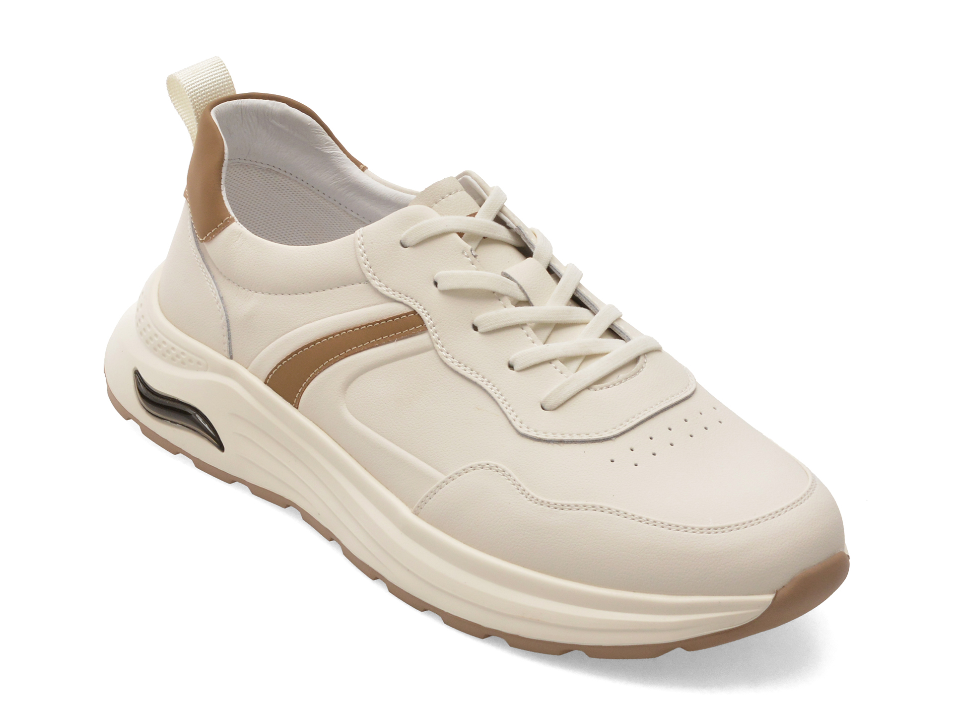 Pantofi Sport OTTER Alb Piele Naturală