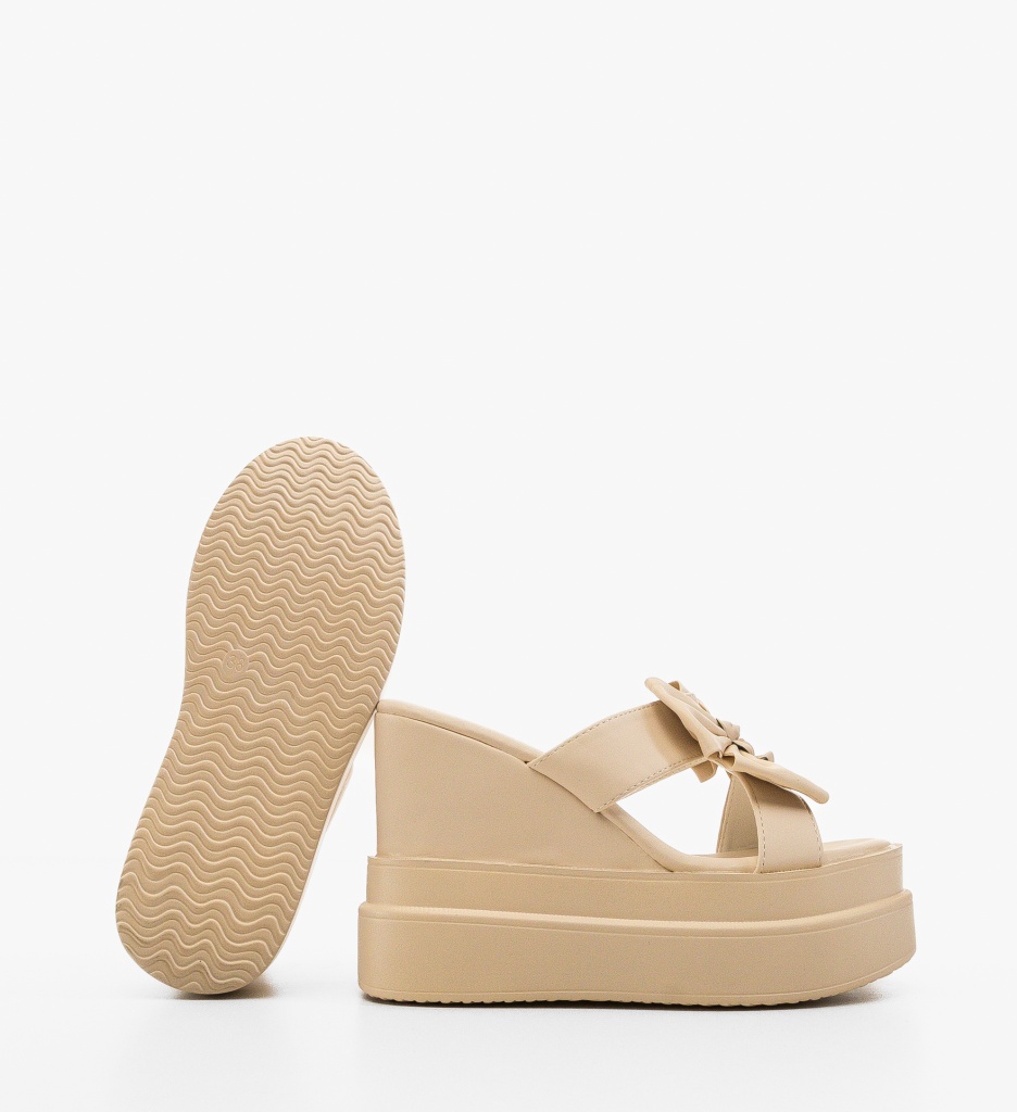 Platforme Dama Bej Elegante Reteon - imagine 4