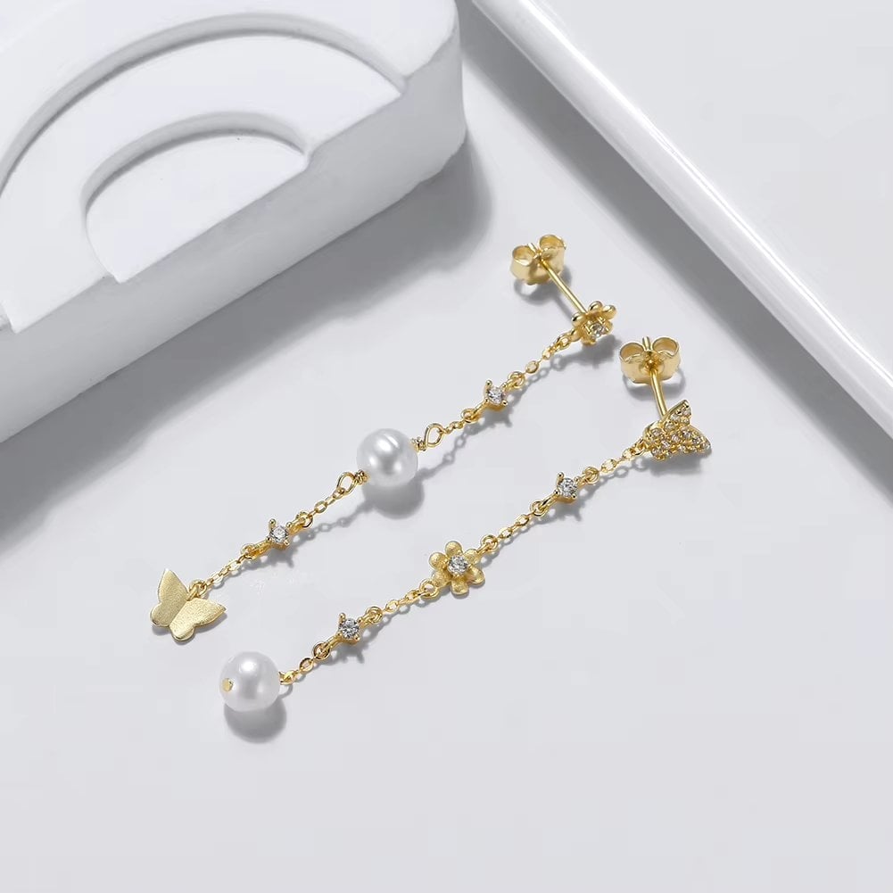 Cercei Fluture Argint 925 Delis - Eleganță Aur - imagine 4