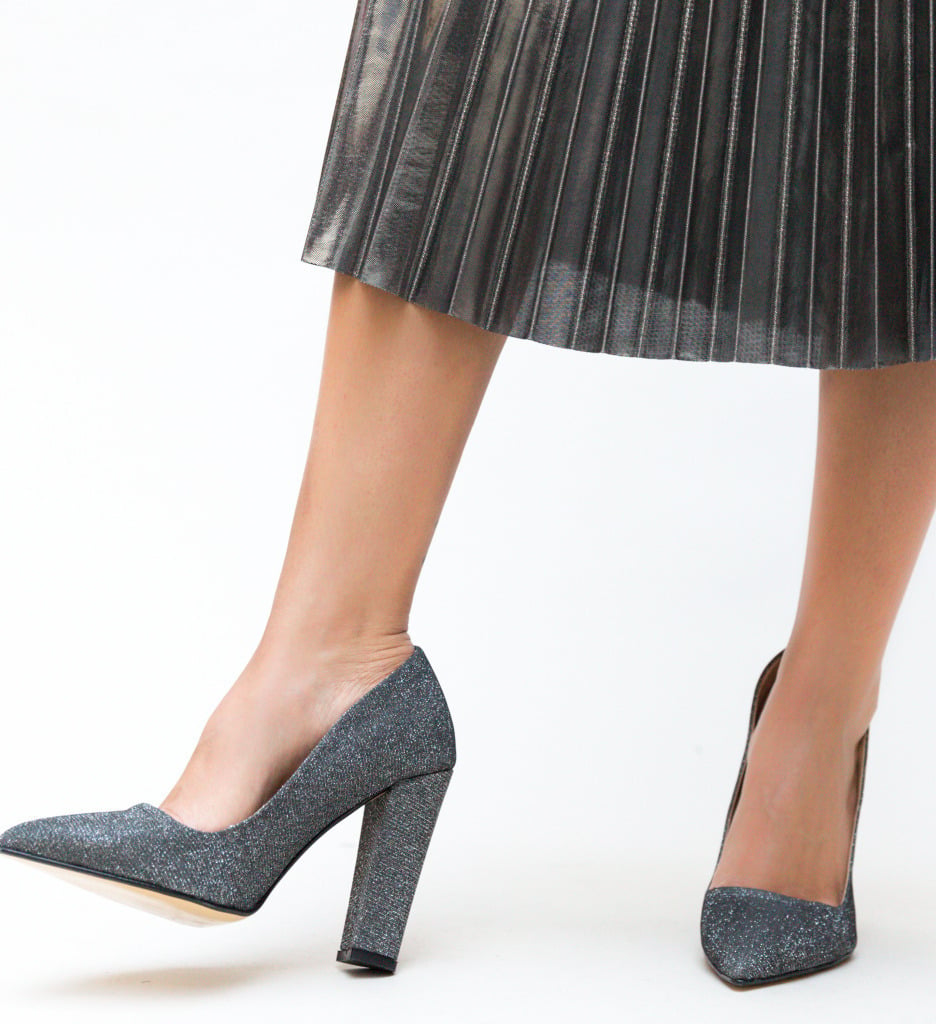 Pantofi cu Toc Guevara Gri | Eleganță Asigurată