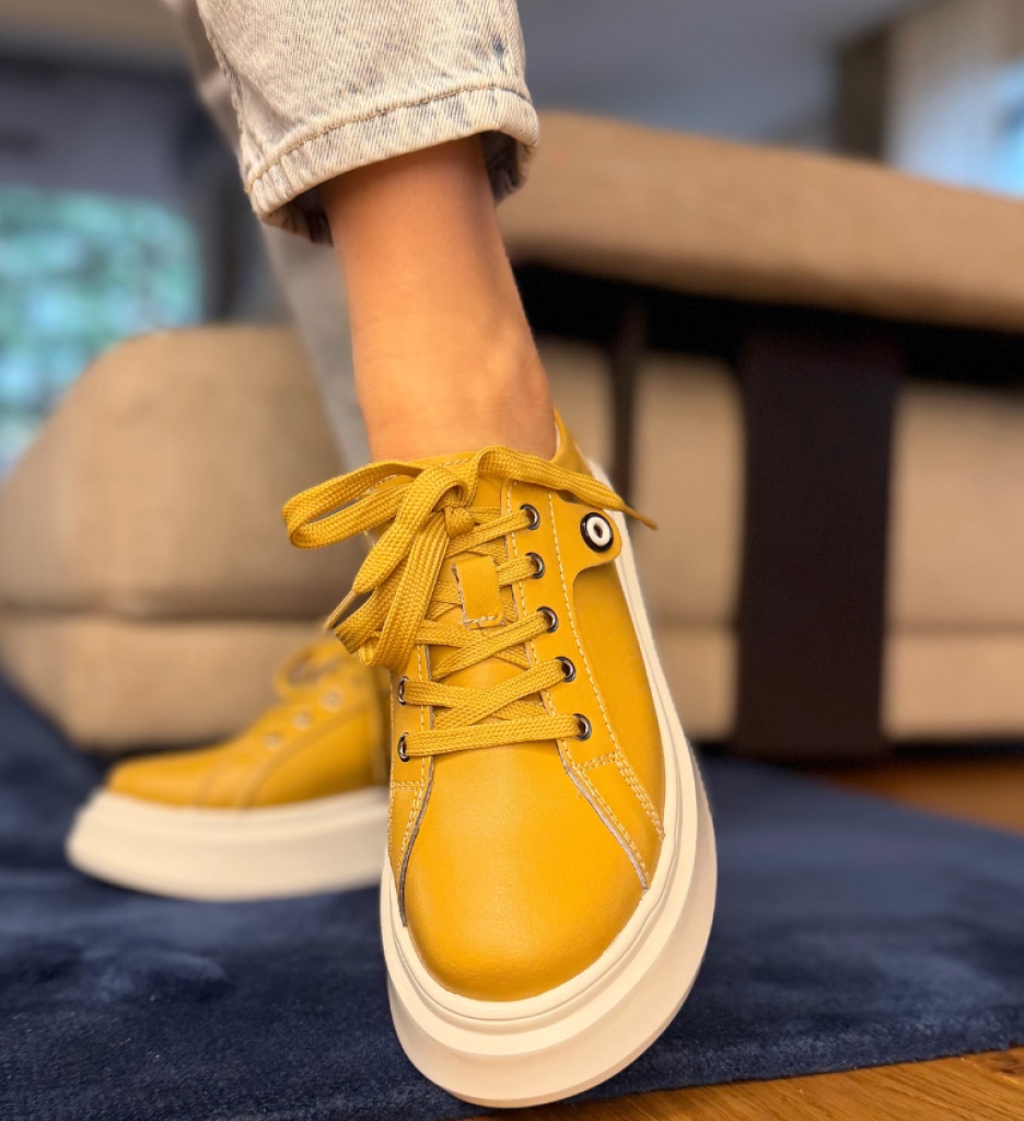 Pantofi Casual Nuandre Galbeni – Stil și Confort - imagine 3