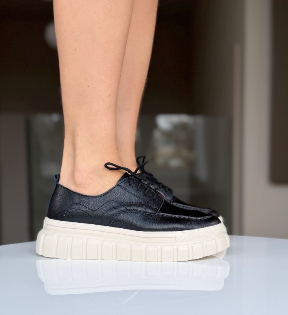 Pantofi Casual Loprem Negri - Confort și Stil - imagine 9