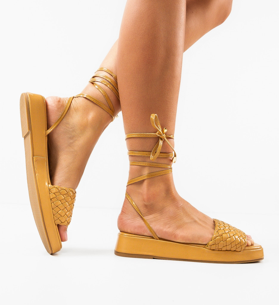 Sandale Dama Cornelio Camel | Eleganță și Confort - imagine 3