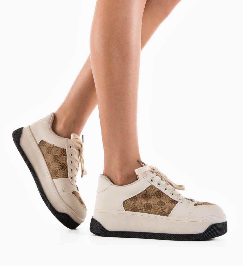Sneakers Dama Guett Bej | Confort și Stil - imagine 3