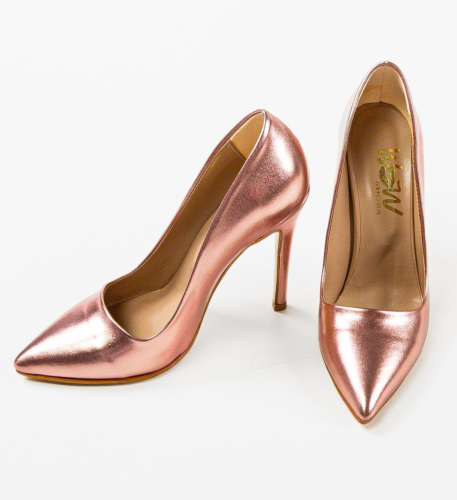 Pantofi Dama Junba Rose cu Toc Elegant - imagine 4