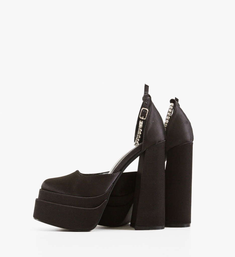 Pantofi Vestrok Negri Eleganți cu Toc - imagine 4