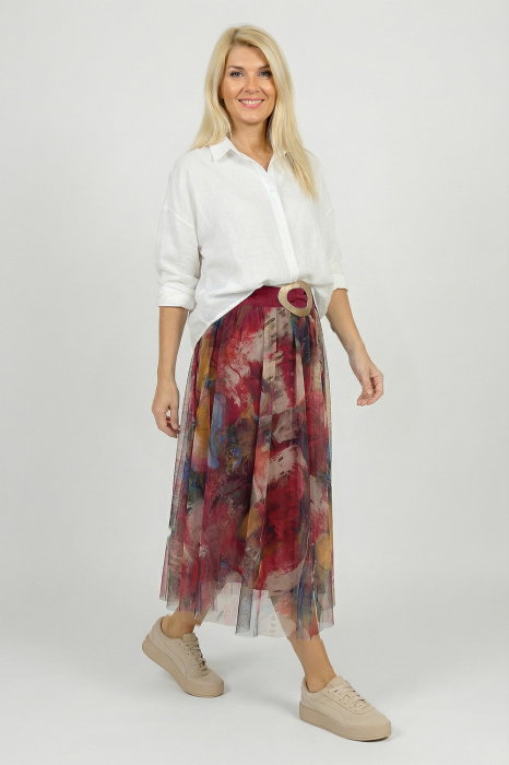 Fusta clos tulle multicolor Shopika