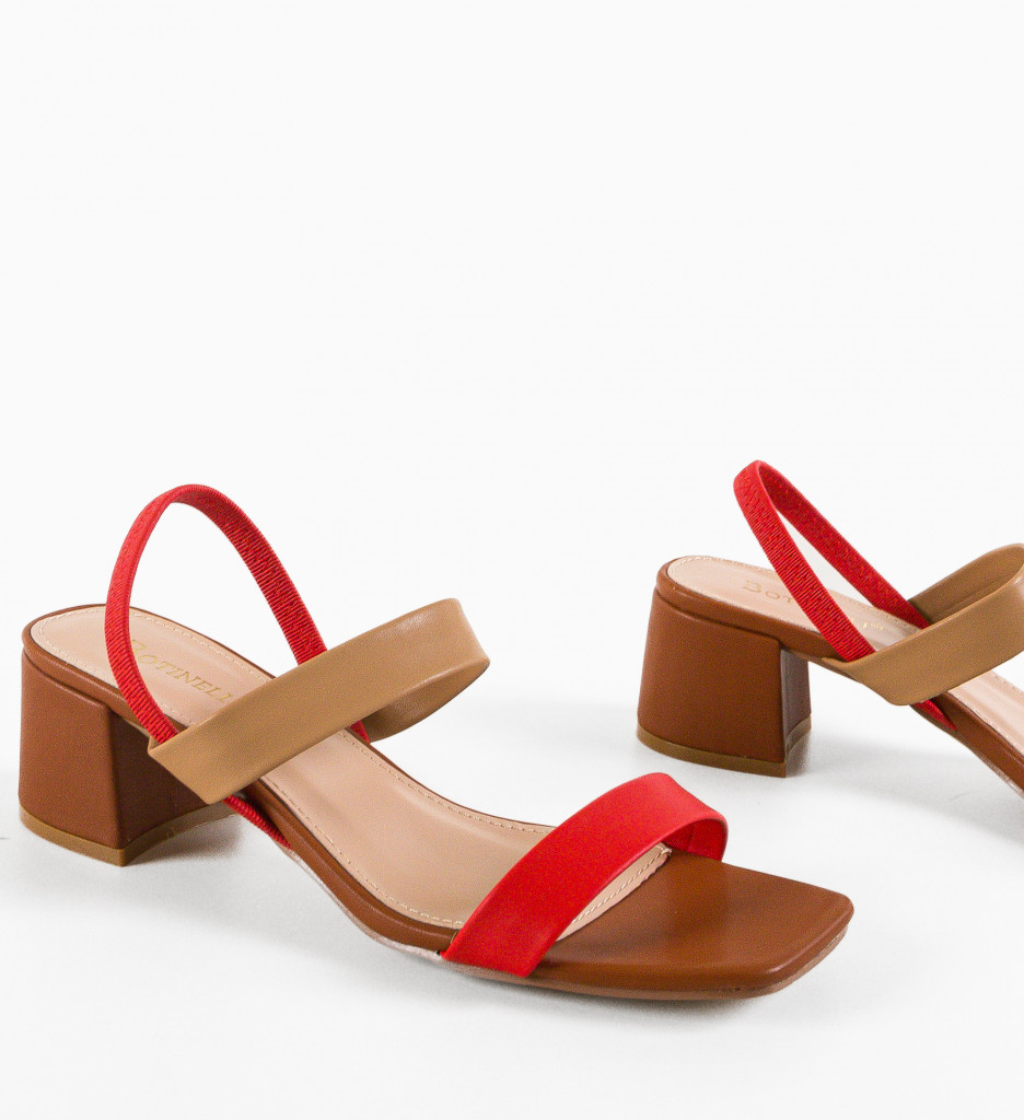 Sandale cu toc Nirmal Maro - Eleganță și Stil - imagine 5