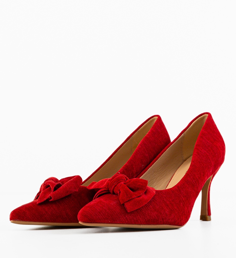 Pantofi cu Toc Rosii Vynel | Eleganță Asigurată - imagine 5