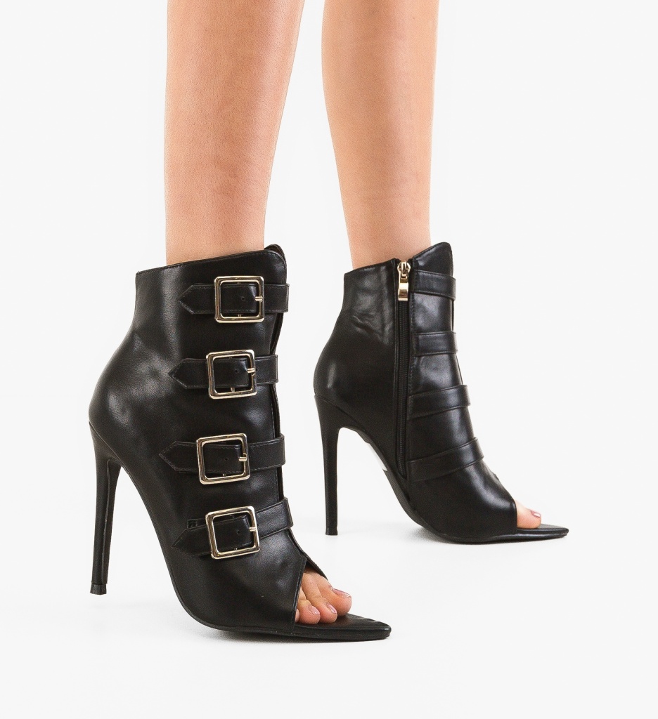 Botine Dama Aoife Negre - Eleganță și Confort
