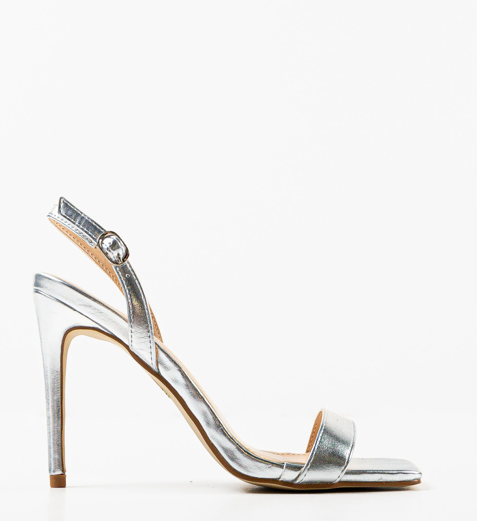 Sandale cu Toc Ynyman Argintii - Eleganță și Stil - imagine 5