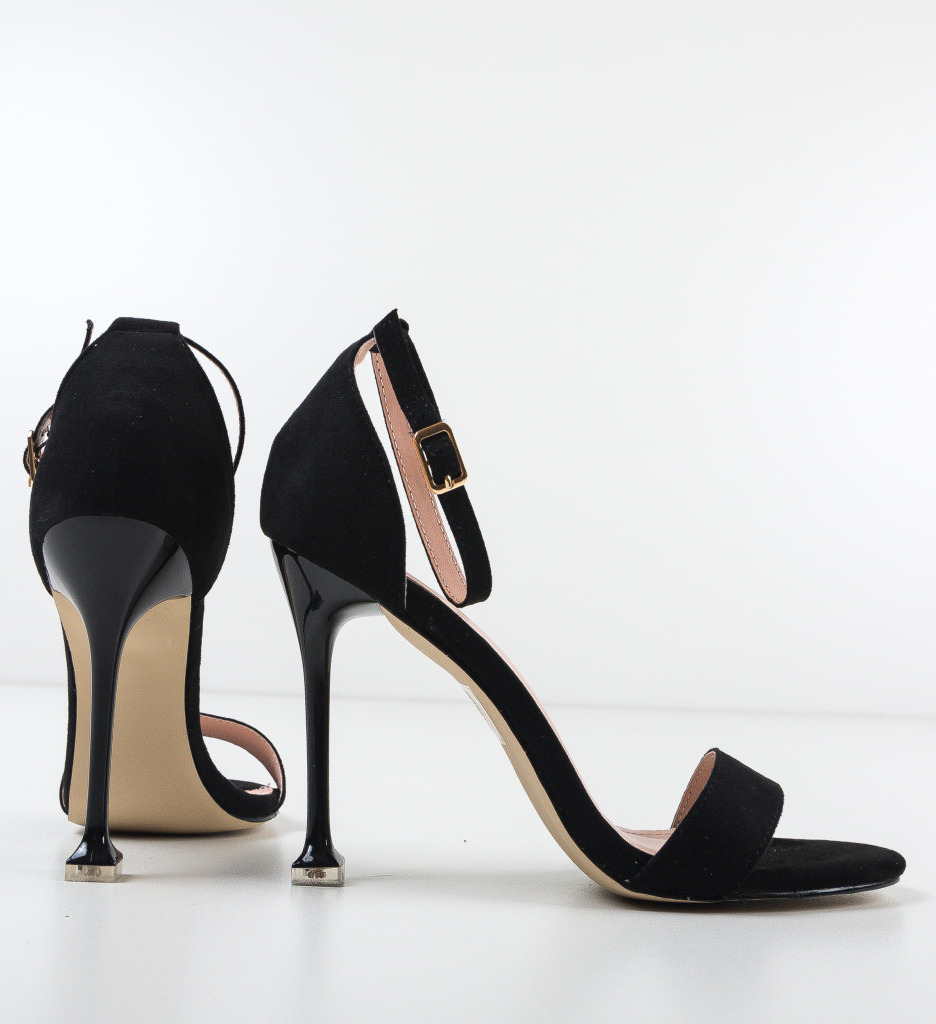 Sandale cu Toc Brock Negre | Eleganță Asigurată - imagine 6