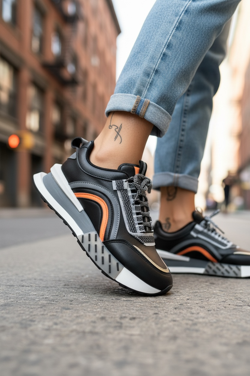 Adidasi Dama Casual Negri - Confort Si Stil - imagine 2