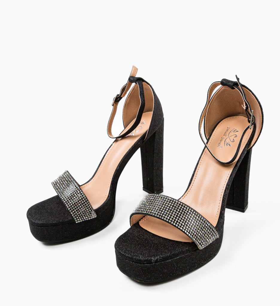 Sandale cu Toc Chus Negre | Eleganță - imagine 4