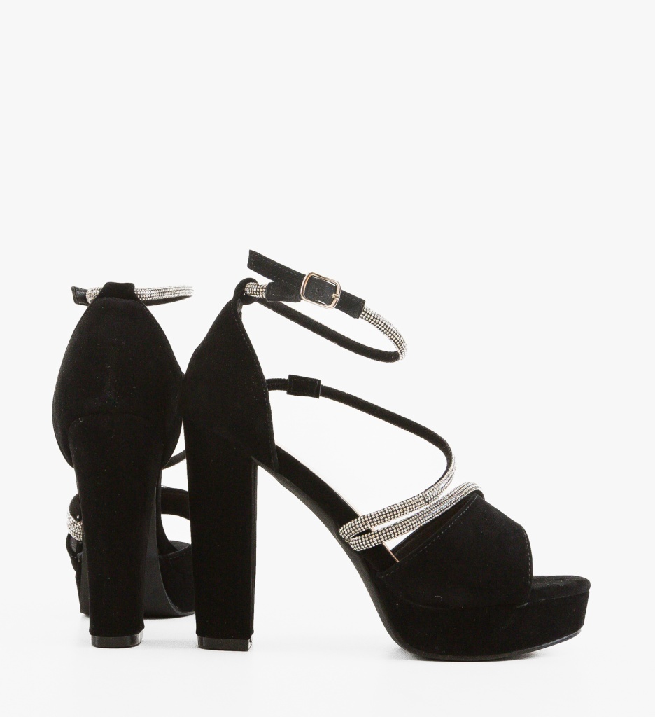 Sandale cu toc Ubyher Negre Elegante - imagine 2