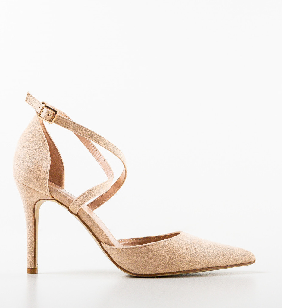 Pantofi Dama Spatio Bej - Toc Elegant - imagine 4