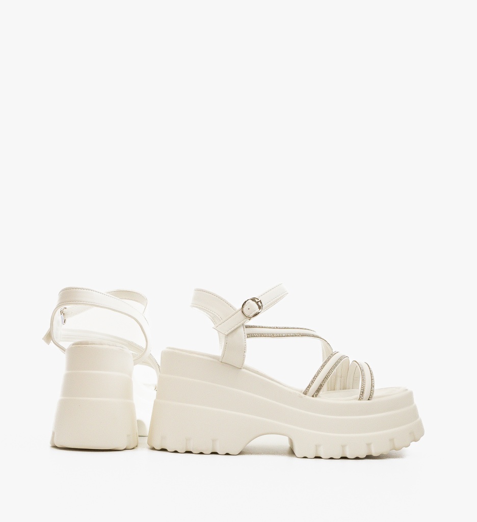 Platforme Dama Albe Grymyz | Elegante si Comode - imagine 3