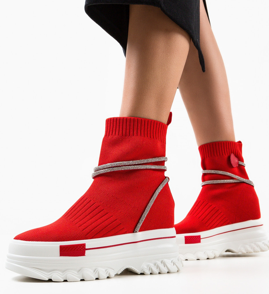 Sneakers Dama Rosii - Confort si Stil Urban