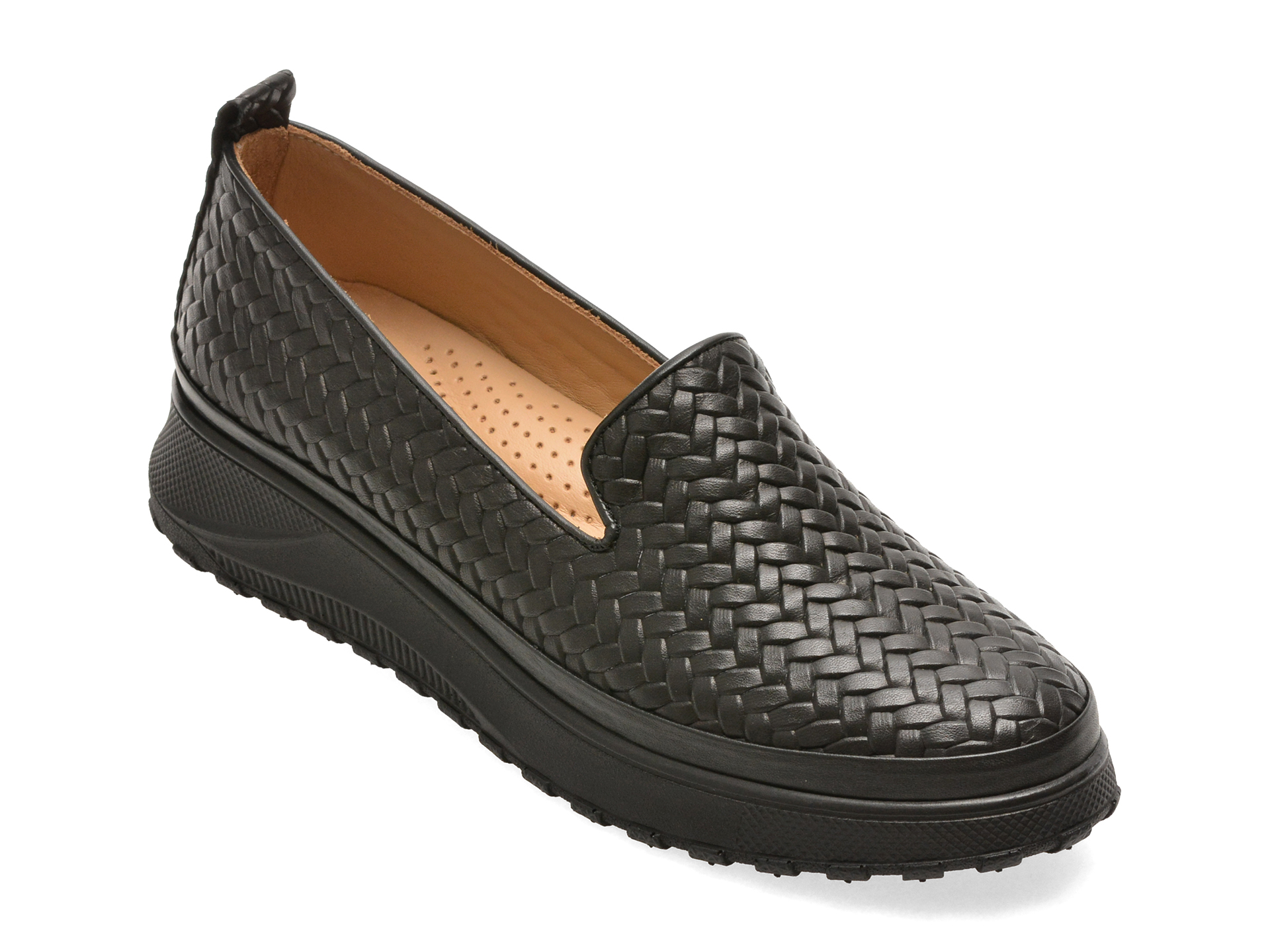 Pantofi IMAGE Negri Piele Naturală | Confort Casual