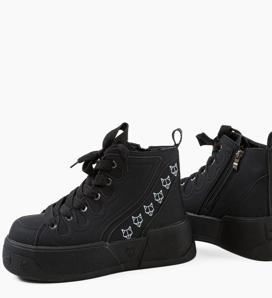 Sneakers Dama Piret Negri | Confort și Stil - imagine 5