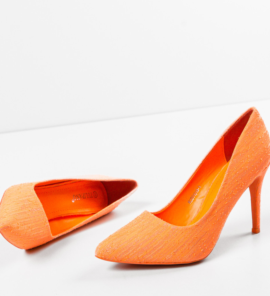 Pantofi Dama Alfred Portocalii | Look Remarcabil - imagine 6