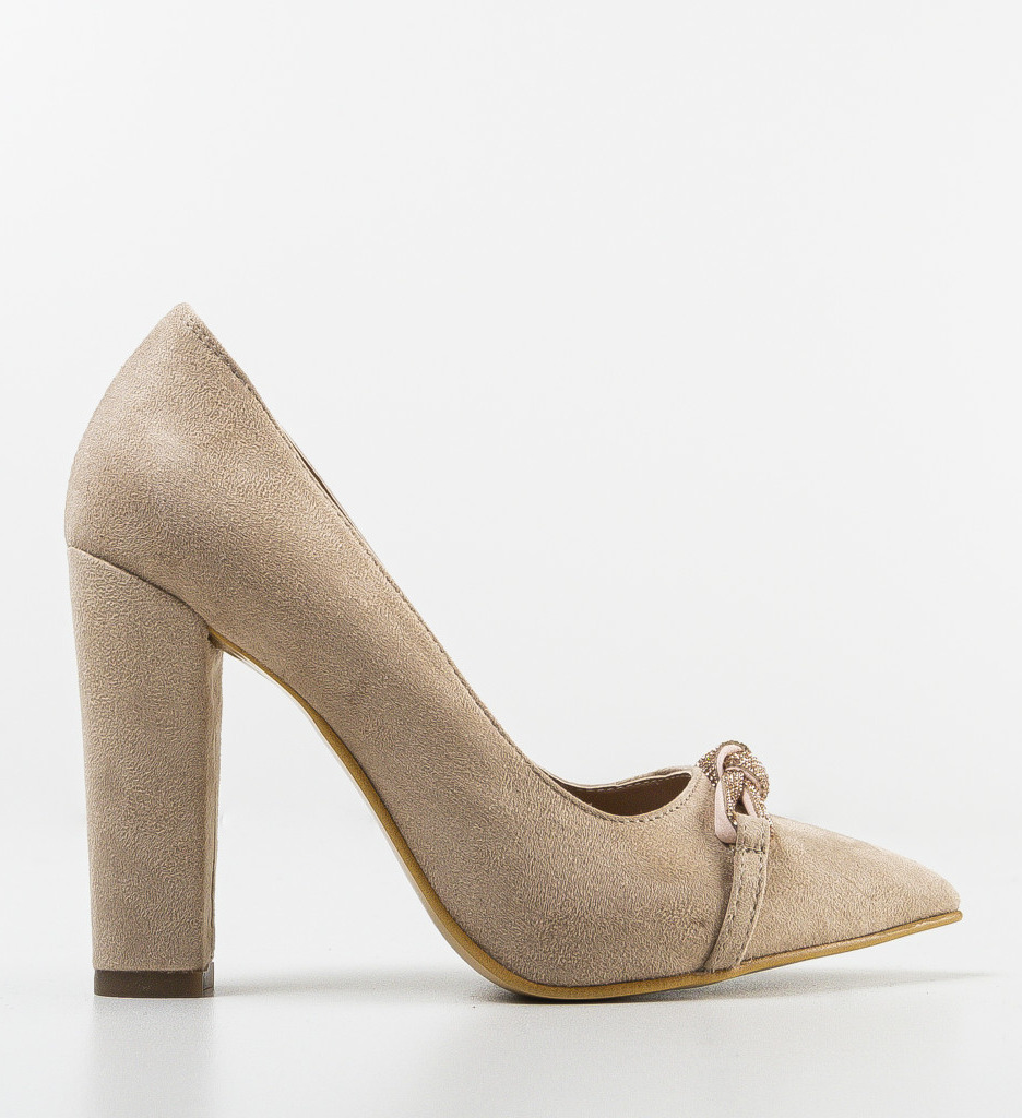 Pantofi cu Toc Otbal Bej | Eleganță - imagine 4
