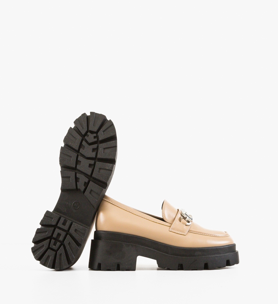 Pantofi Casual Dama Kajus Khaki - Confort Stil - imagine 5