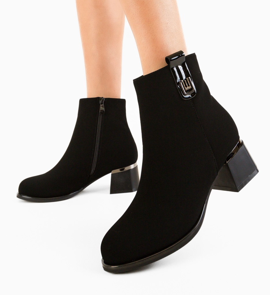 Botine Dama Hroga Negre - Eleganță și Confort