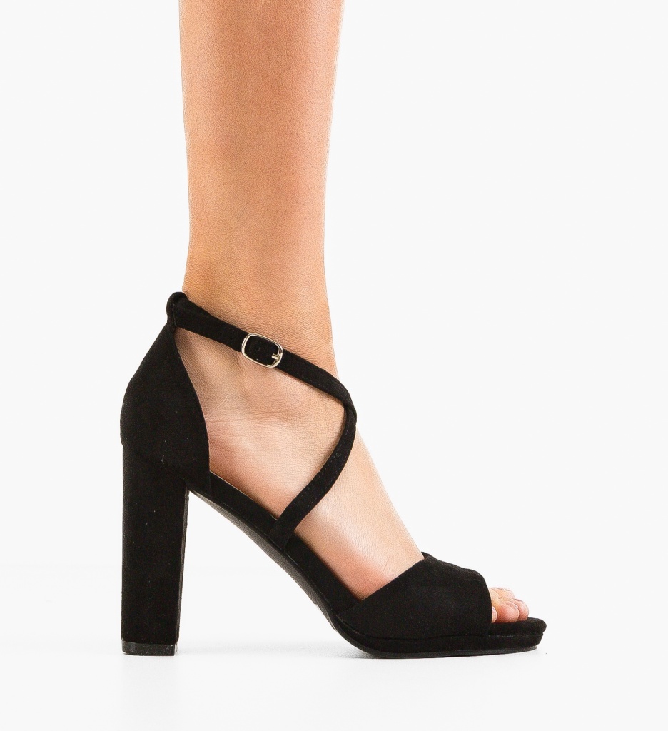 Sandale Dama Toc Delany Negre Elegante - imagine 6