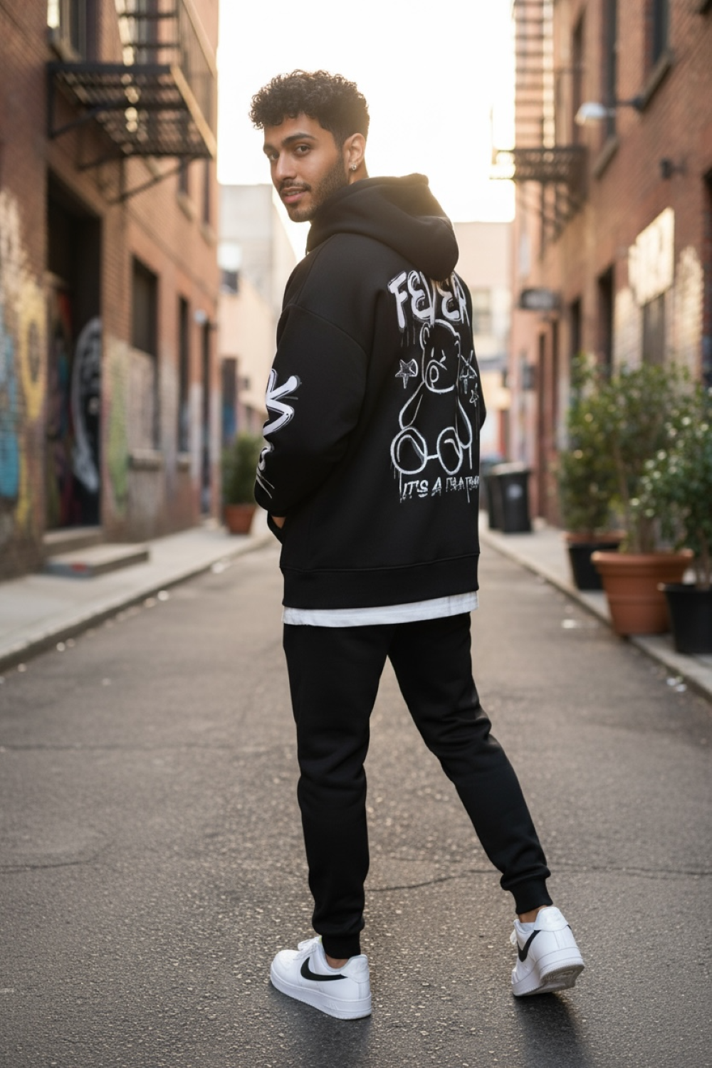 Trening Barbati Slim Fit Negru Premium - RM57