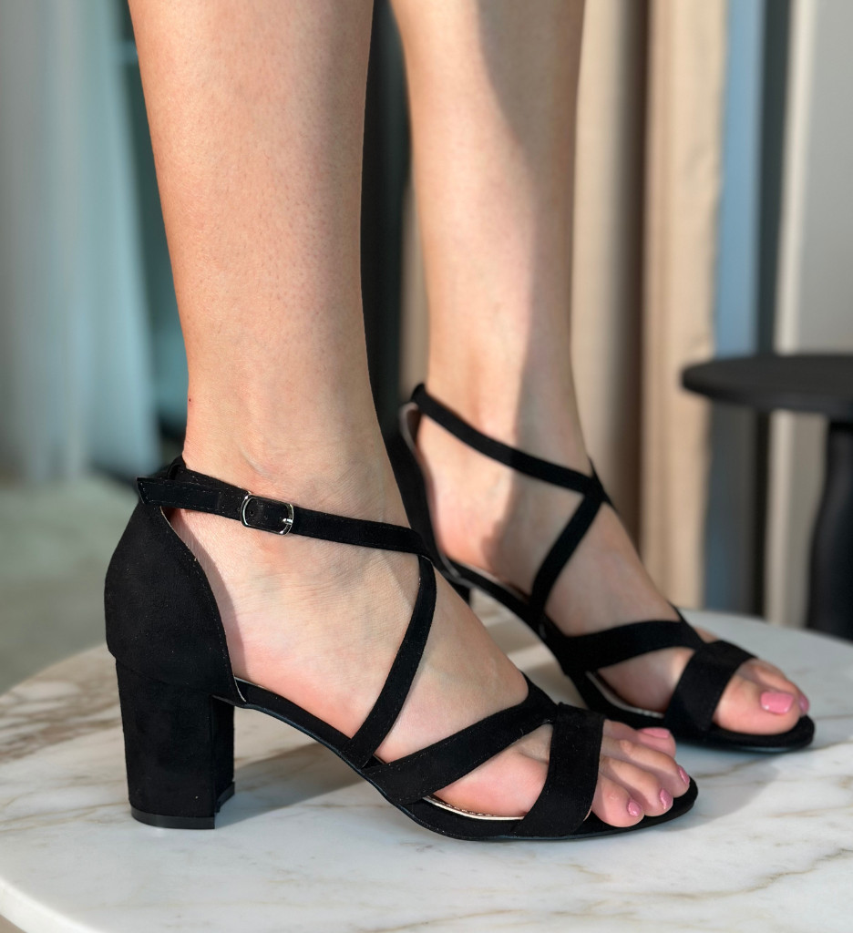 Sandale cu Toc Ayomide Negre - Eleganță și Stil - imagine 2