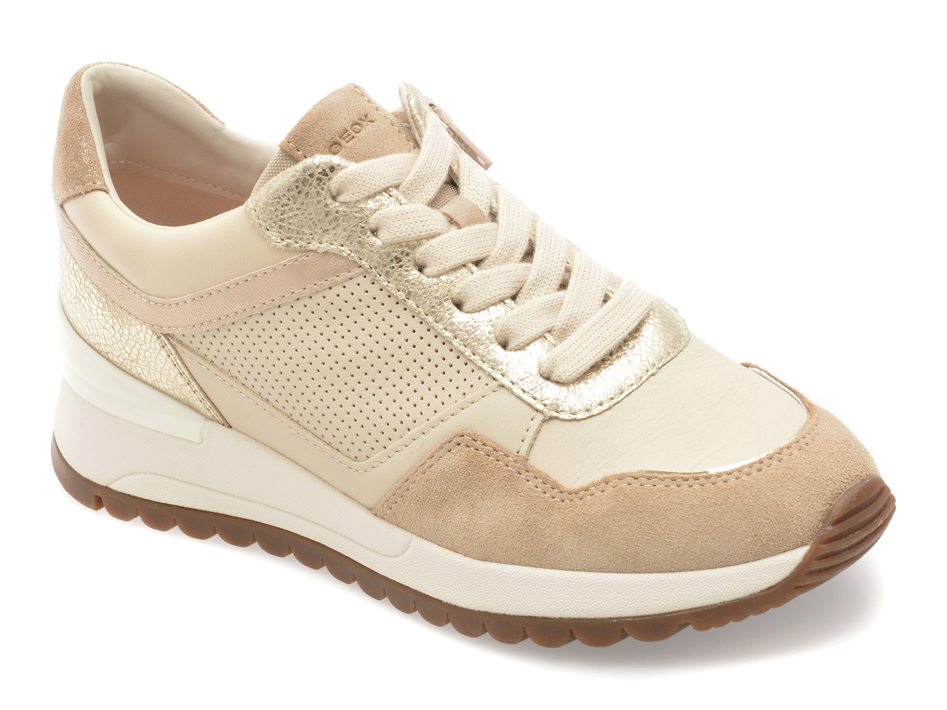 Pantofi Sport GEOX D6500A Bej Piele Naturală Confort